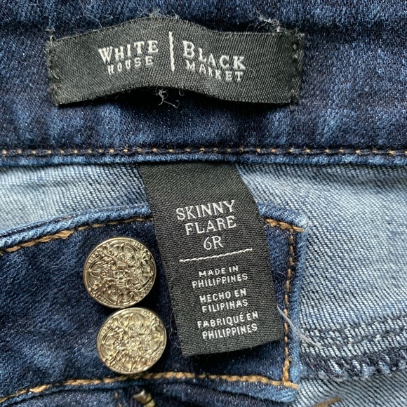 WHBM EUC Skinny Flare Jeans Sz 6R - Picture 5 of 5